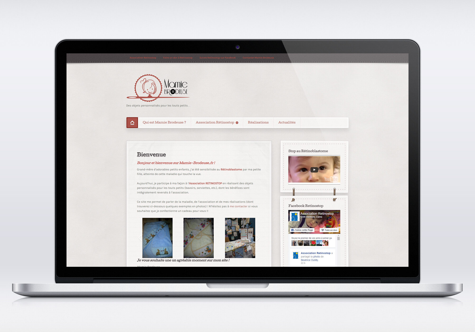 Site Vitrine Mamie Brodeuse