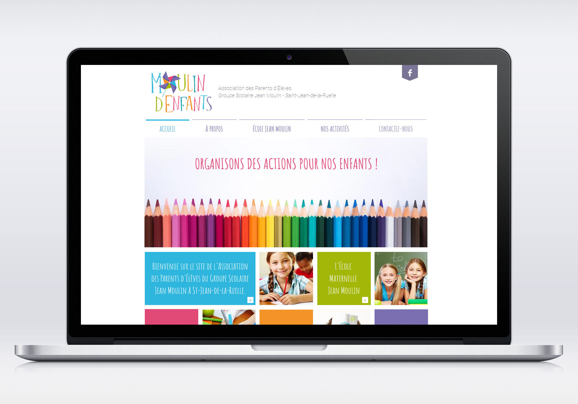 Site Wix APE Moulin d'Enfants